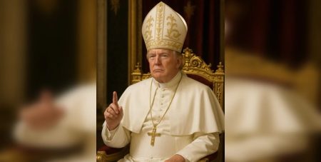 В сутані на троні: Трамп опублікував свій портрет в образі Папи Римського