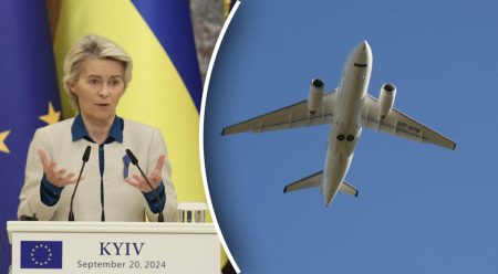 Російська РЕБ спробувала вивести з ладу літак Урсули фон дер Ляєн