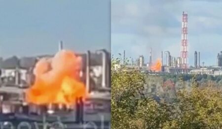 Ураїнські дрони вдарили по російській Уфі, загорівся нафтозавод