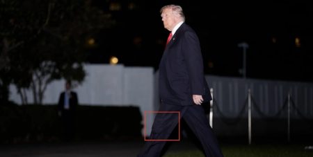 Нові фото Трампа містять дивні обриси: президент США може носити мішечок для сечі
