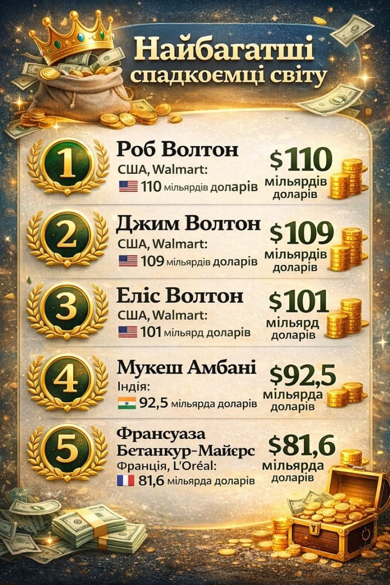 Мільярди у спадок: ТОП-5 найбагатших дітей заможних батьків